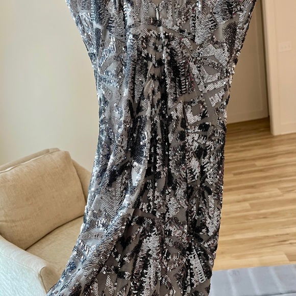 Dress The Population Sequin Body Con Mini Dress Made in USA Size Small - Picture 7 of 16
